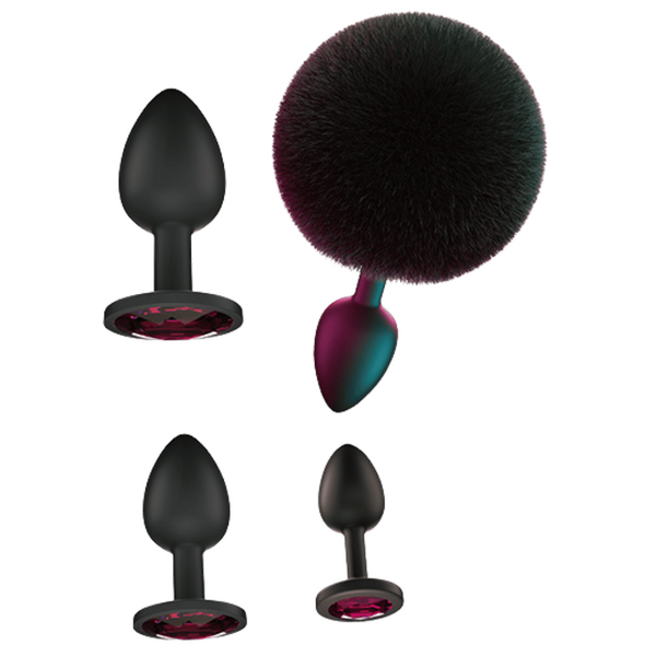 Booty Fantasy 4 Piece Diamond Butt Plug Collection – Luxury Butt Plug Set