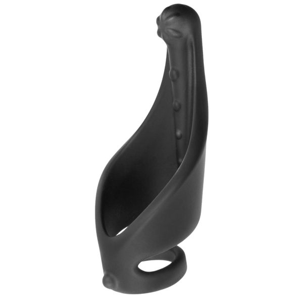 Cock Ring with Ball Strap and Clit Stimulator – Strap-On Cock Ring