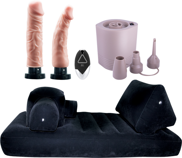 Premium Inflatable Bed with Velvet Surface and 2 Silicone Vibrators – Remote-Controlled Bed Set