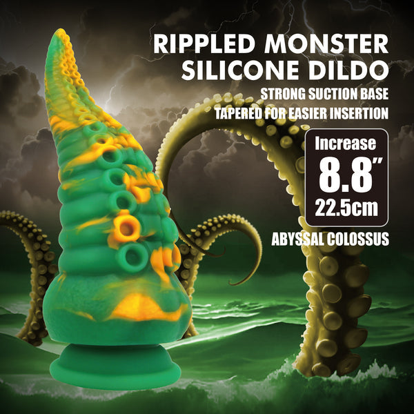 Abyssal Colossus – Silicone 8.8 Inch Dildo with Pronounced Ridges