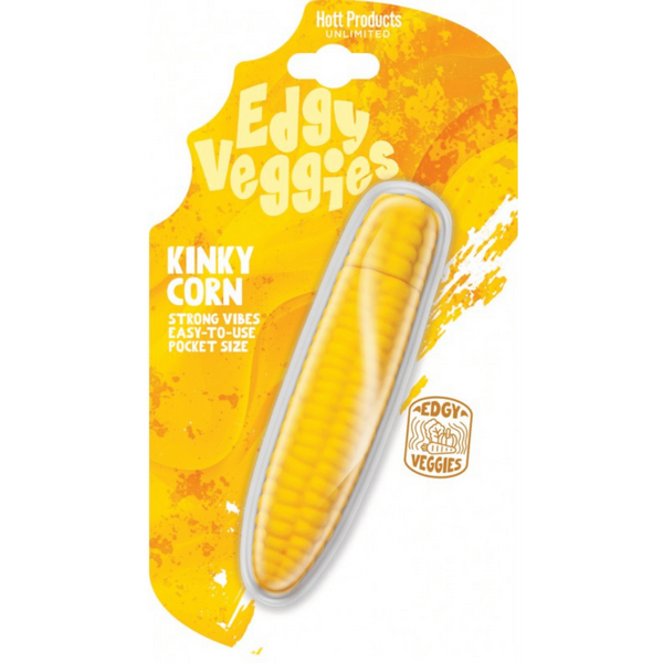 Edgy Veggies Corn Cob Mini Vibrator – Water Resistant 10-Speed Personal Massager
