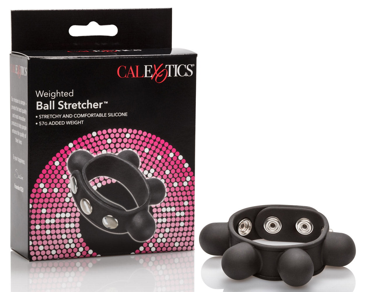 Weighted Ball Stretcher Cock Ring – Silicone Adjustable Ball Stretcher