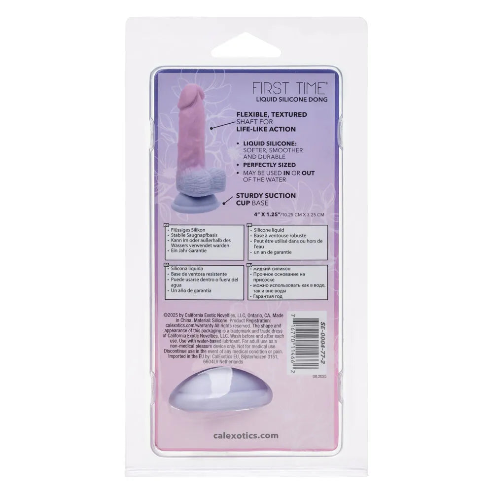 First Time Liquid Silicone Dong – Soft Flexible 4" Dong