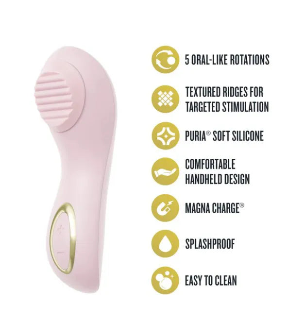 Delice Dahlia – Stimulating Personal Massager with Rotating Pearl