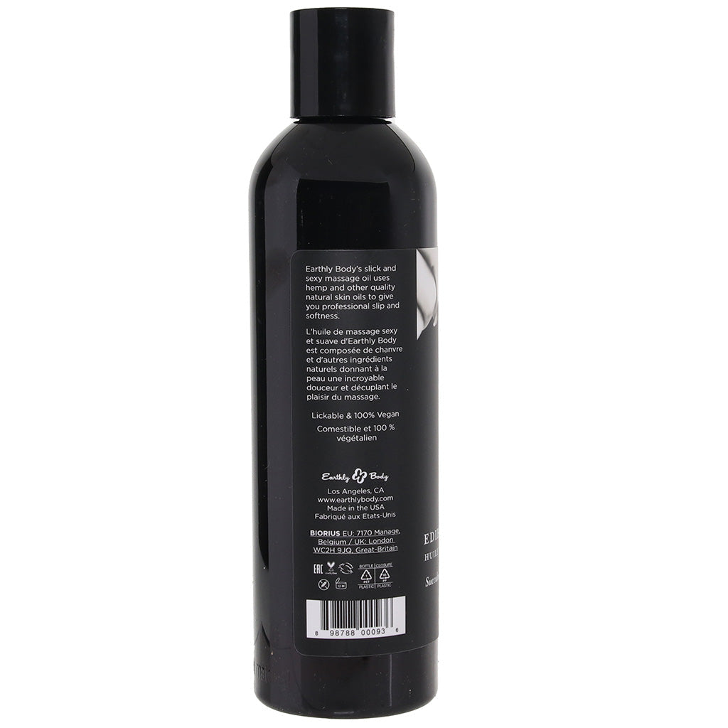 Edible Massage Oil 8oz/236ml in Strawberry Sensual Love > Massage