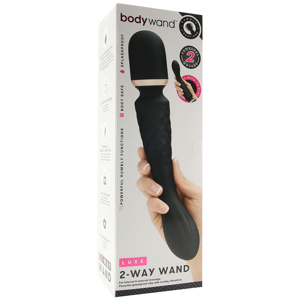 BodyWand Luxe 2-Way Wand in Black Vibrators > Wands