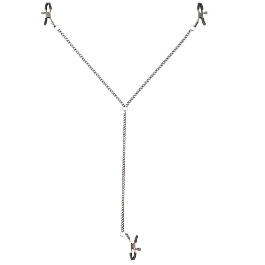 Sei Mio Triple Tease Nipple and Clit Clamp Set Bondage and Fetish > Nipple Stimulators & Clamps