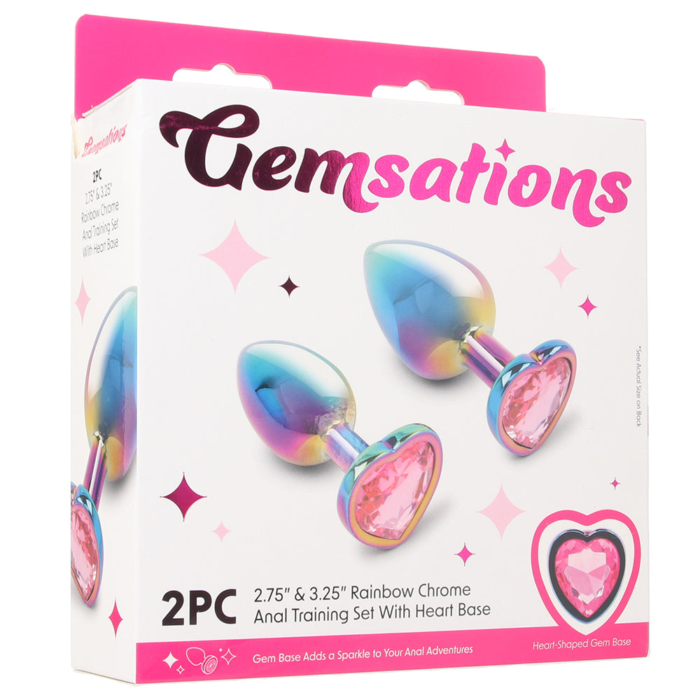 Gemsations Heart Gem Aluminum Anal Training Set Anal Sex Toys > Butt Plugs