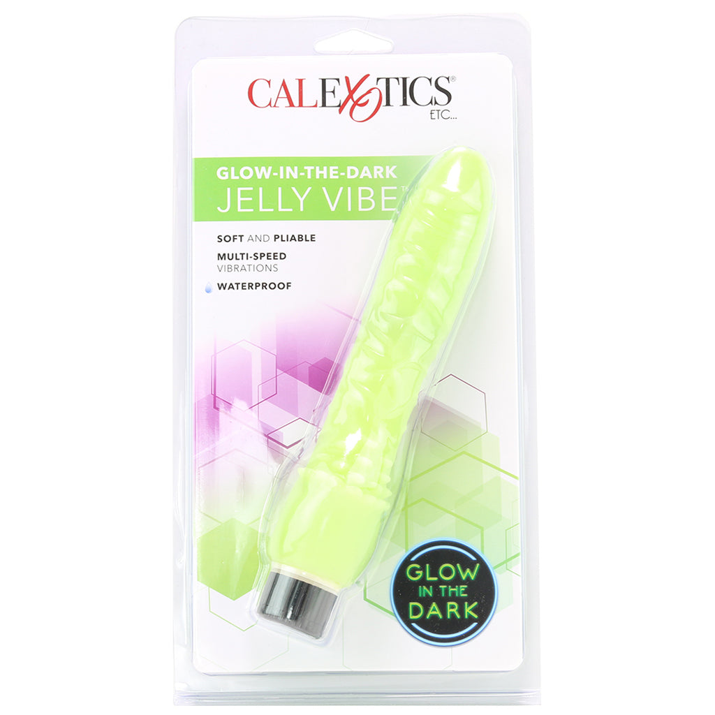 Glow-In-The-Dark Jelly Penis Vibe Vibrators > Realistic Vibrator Dildos