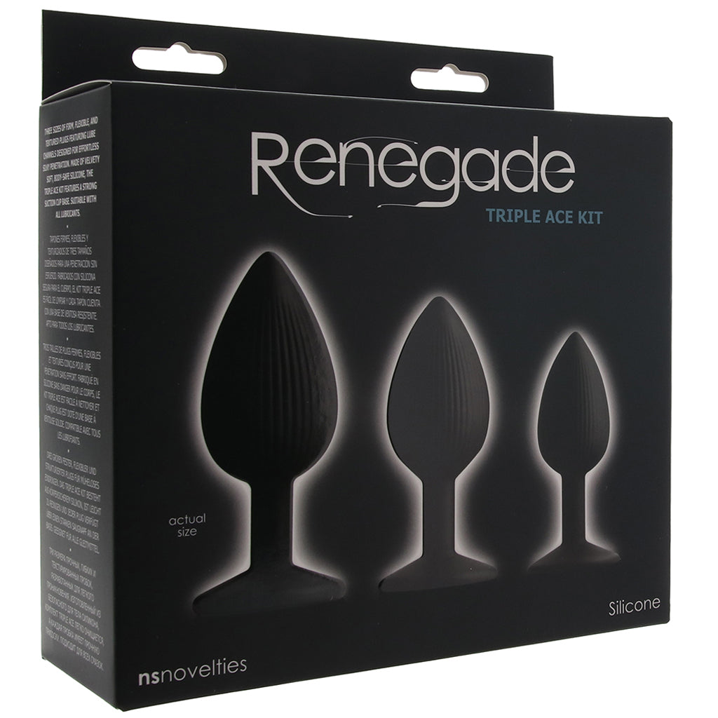 Renegade Triple Ace Silicone Butt Plug Kit Anal Sex Toys > Butt Plugs