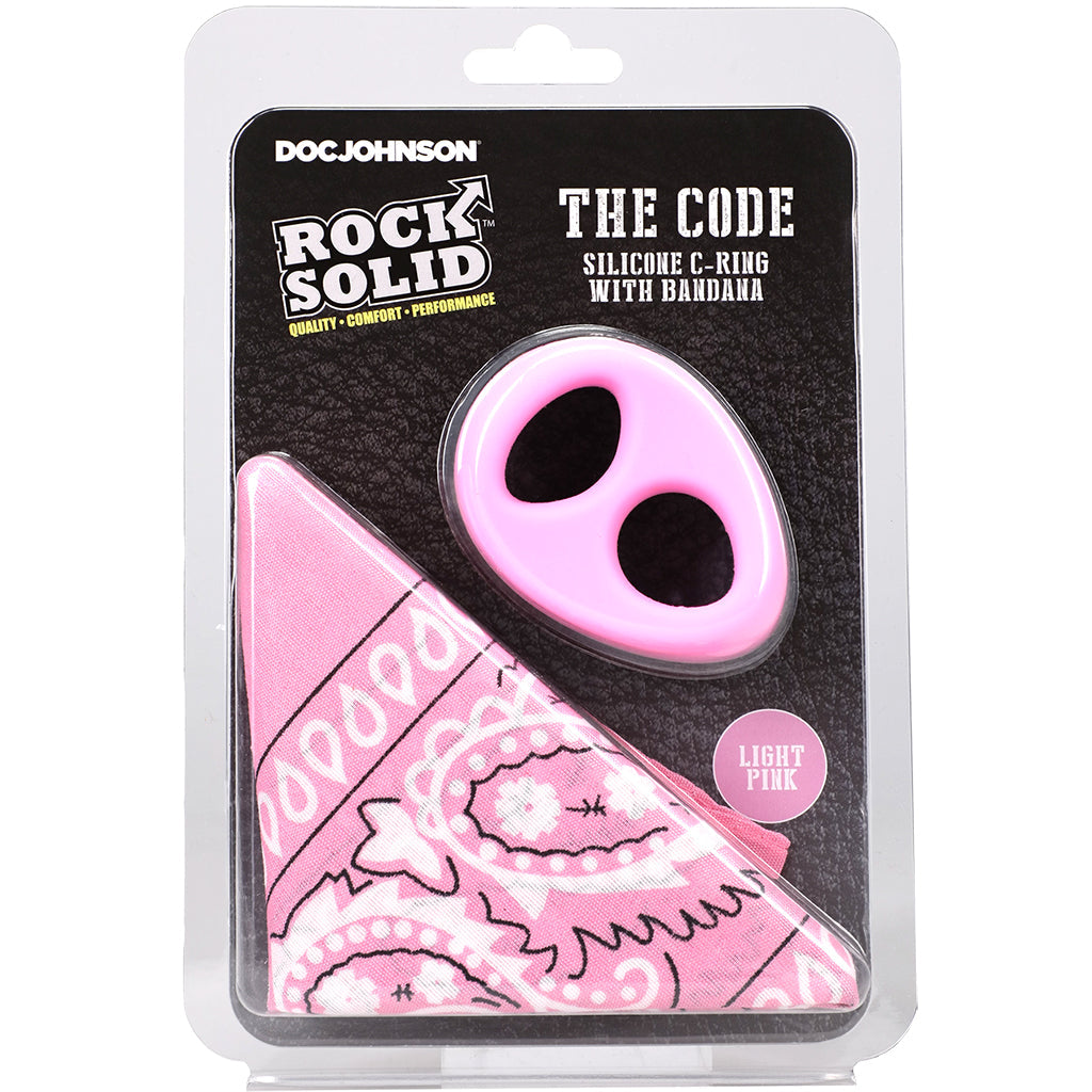 Rock Solid The Code C-Ring and Bandana Set in Pink Cock Rings