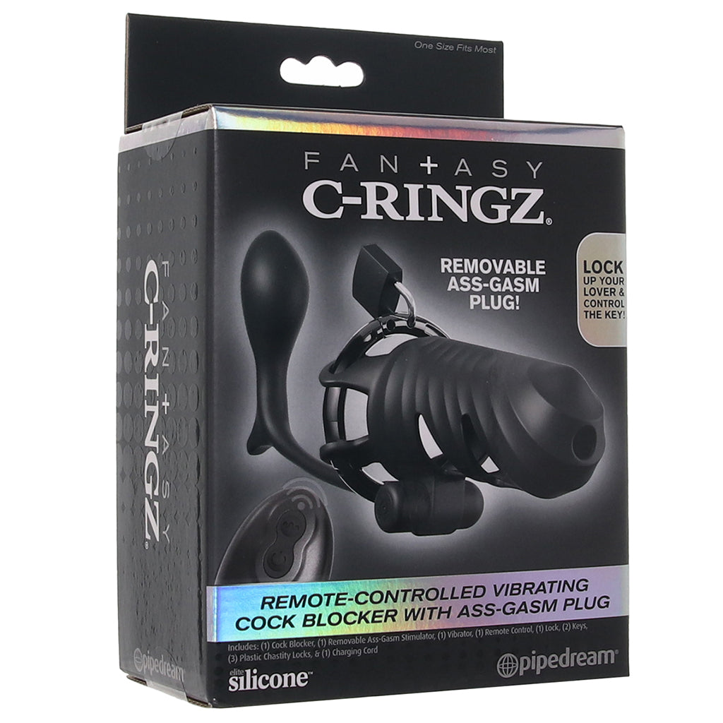 Fantasy C-Ringz Cock Blocker with Ass-Gasm Plug Bondage and Fetish > Cock and Ball Devices