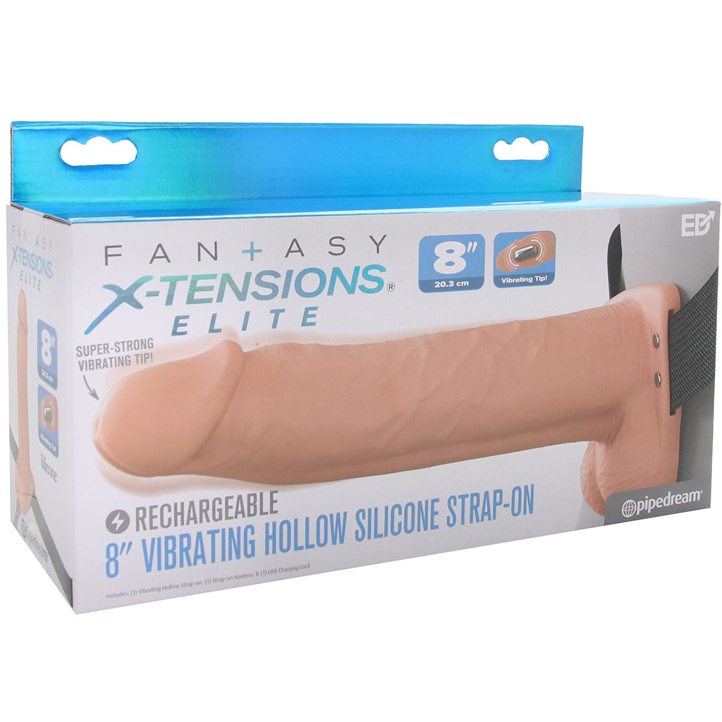 Fantasy X-tensions 8 Inch Hollow Strap-On Vibe in Light Male Enhancement > Extenders and Sleeves