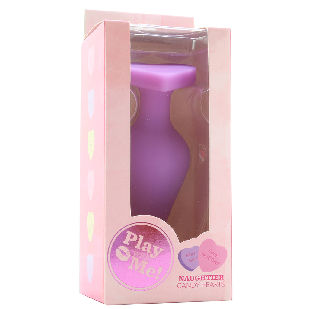 Candy Hearts F**k Me Medium Butt Plug in Purple Anal Sex Toys > Butt Plugs