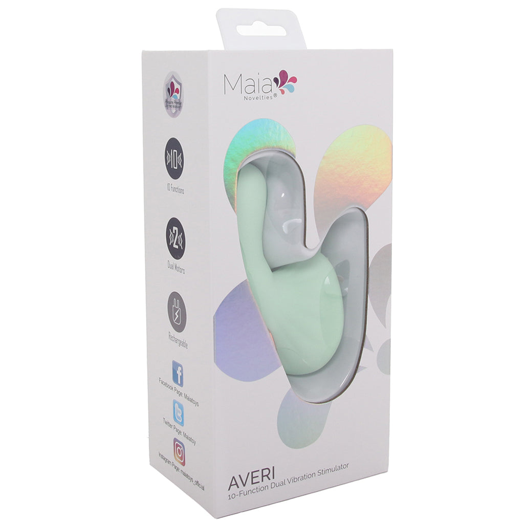 Averi Dual Stimulator Vibe in Green Vibrators > Clitoral Stimulators