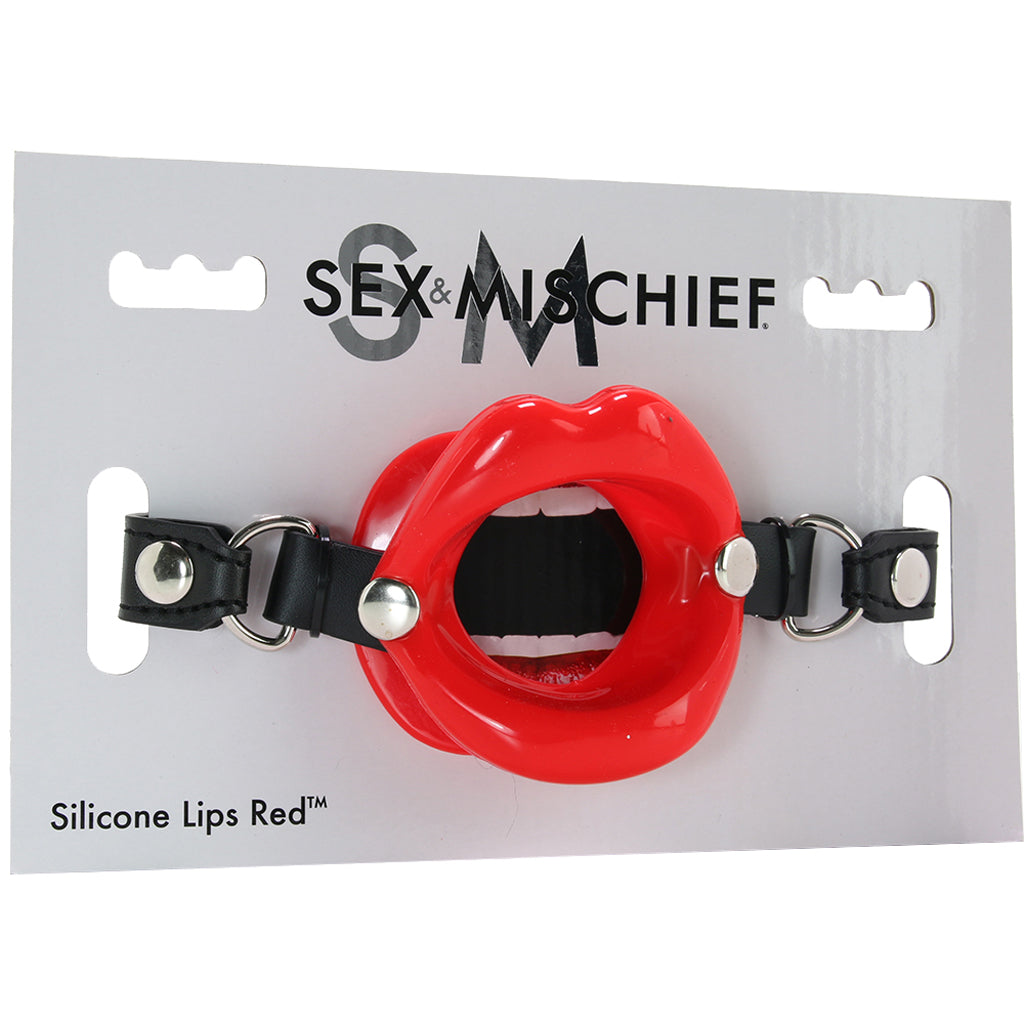 Silicone Lips Gag in Red Bondage and Fetish > Ball Gags & Mouth Restraints