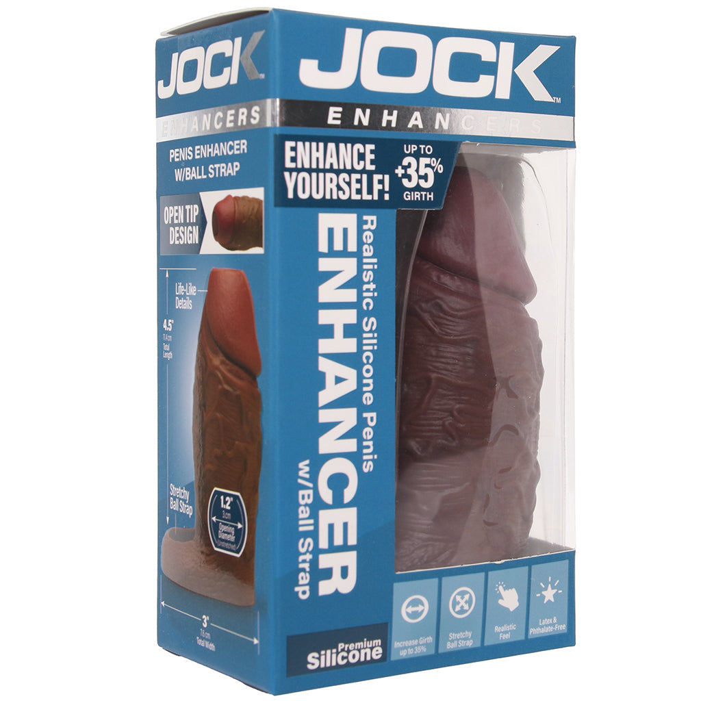Jock Realistic Thick Silicone Enhancer with Ball Strap in D Male Enhancement > Extenders and Sleeves