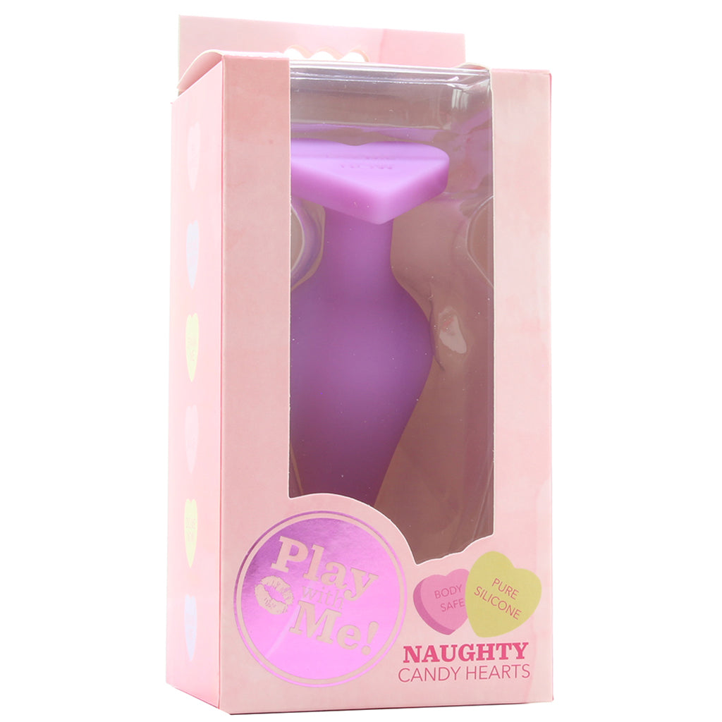 Candy Hearts Do Me Now Small Butt Plug in Purple Anal Sex Toys > Butt Plugs