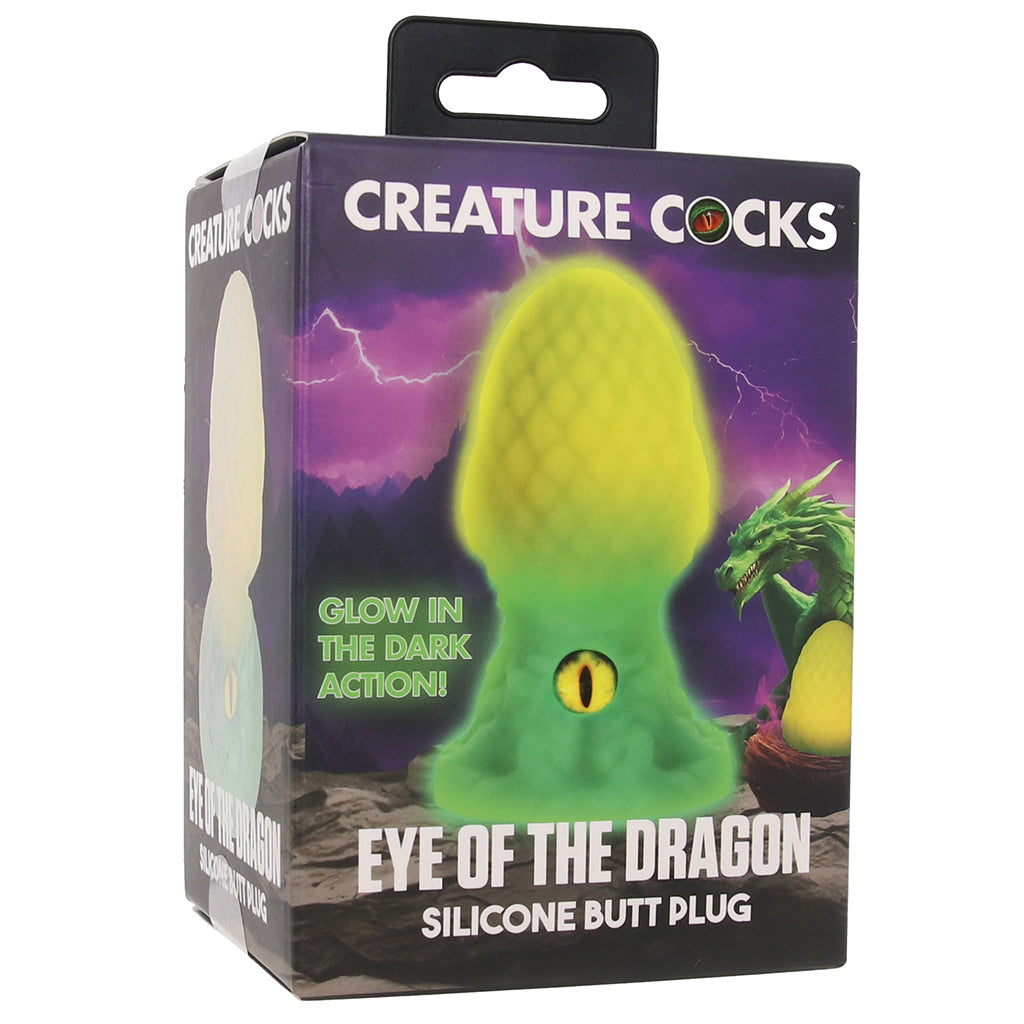Creature Cocks Eye of the Dragon Silicone Plug in Green Anal Sex Toys > Butt Plugs