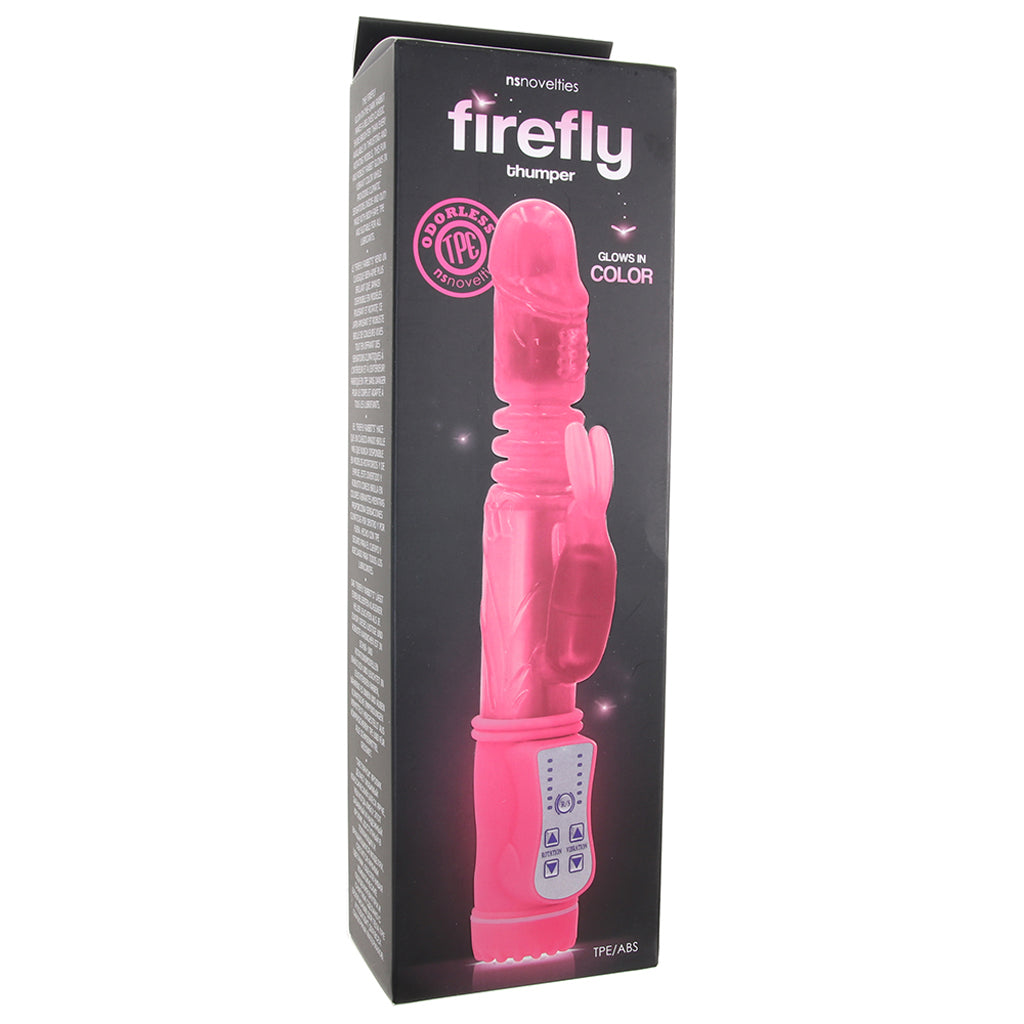 Firefly Thumper Glow in the Dark Rabbit Vibe in Pink Vibrators > Rabbit Vibrators