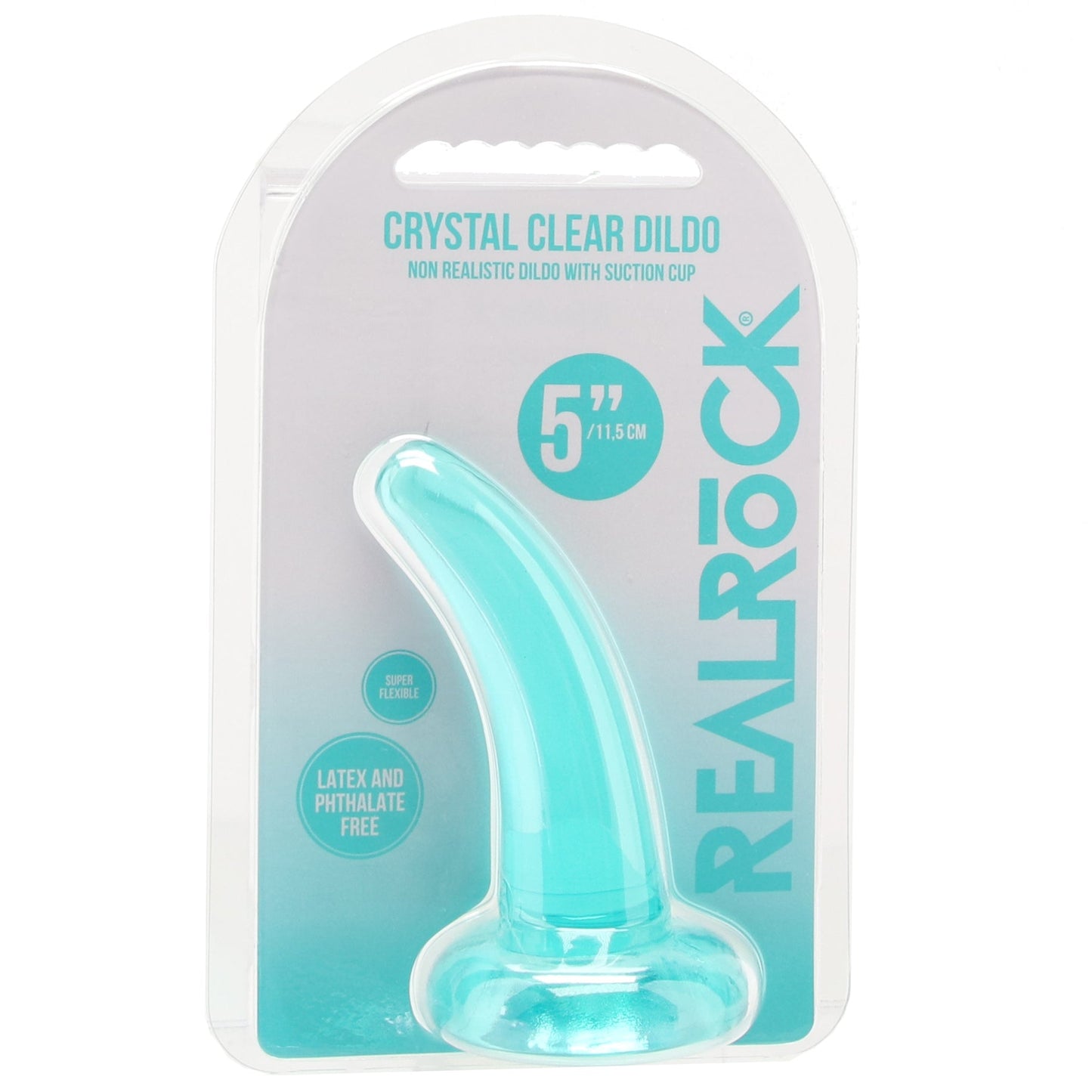 RealRock 5 Inch Slim Dildo in Turquoise Dildo Sex Toys > Anal Dildos