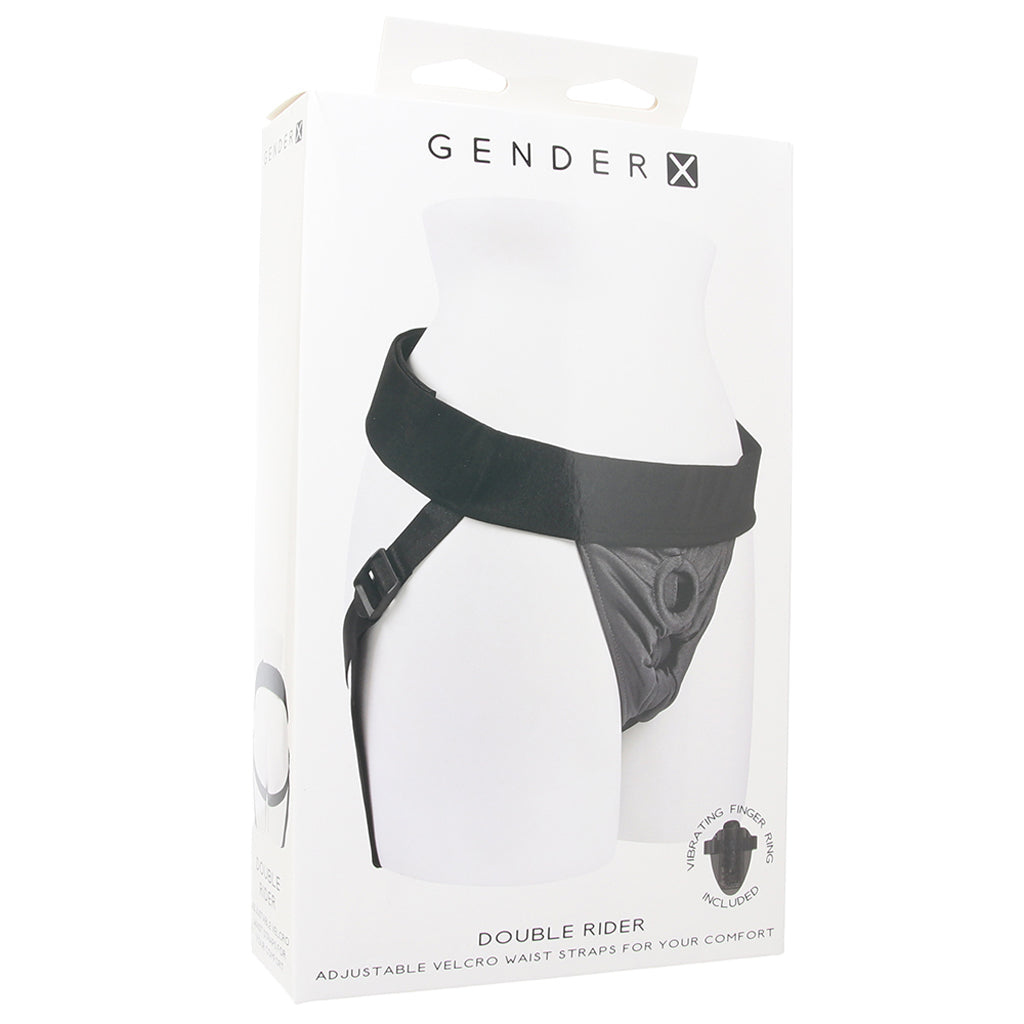 Gender X Double Rider Strap-On Harness Dildo Sex Toys > Strap-On and Harnesses