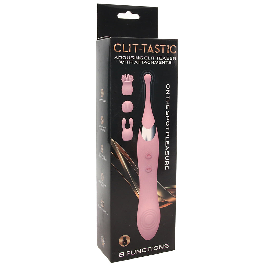 Clit-Tastic Double Sided Teaser with Attachments Vibrators > G-Spot Vibrators