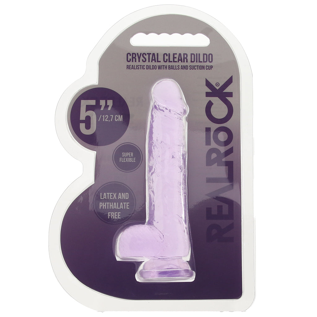 RealRock 5 Inch Realistic Ballsy Dildo in Purple Dildo Sex Toys > Realistic Dildos