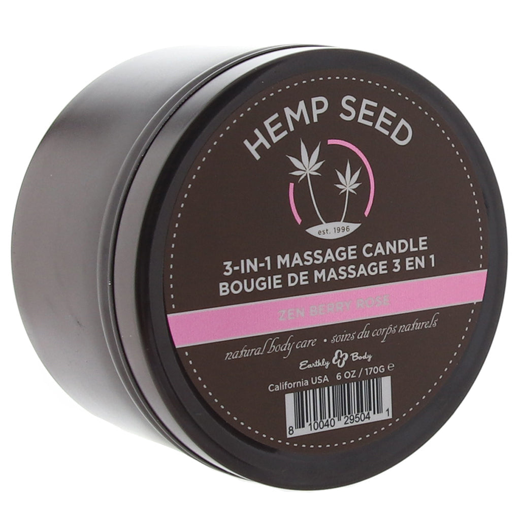 3-in-1 Massage Candle 6oz/170g in Zen Berry Rose Sensual Love > Massage Candles
