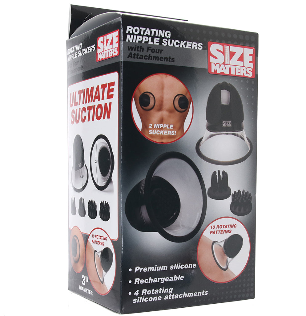 Size Matters Rotating Nipple Suckers in Black Bondage and Fetish > Nipple Stimulators & Clamps