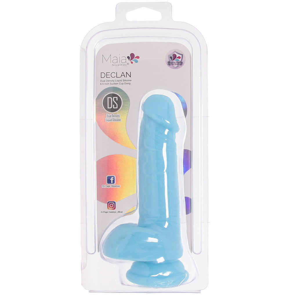 Declan 6.5 Inch Silicone Dildo in Blue Dildo Sex Toys > Realistic Dildos