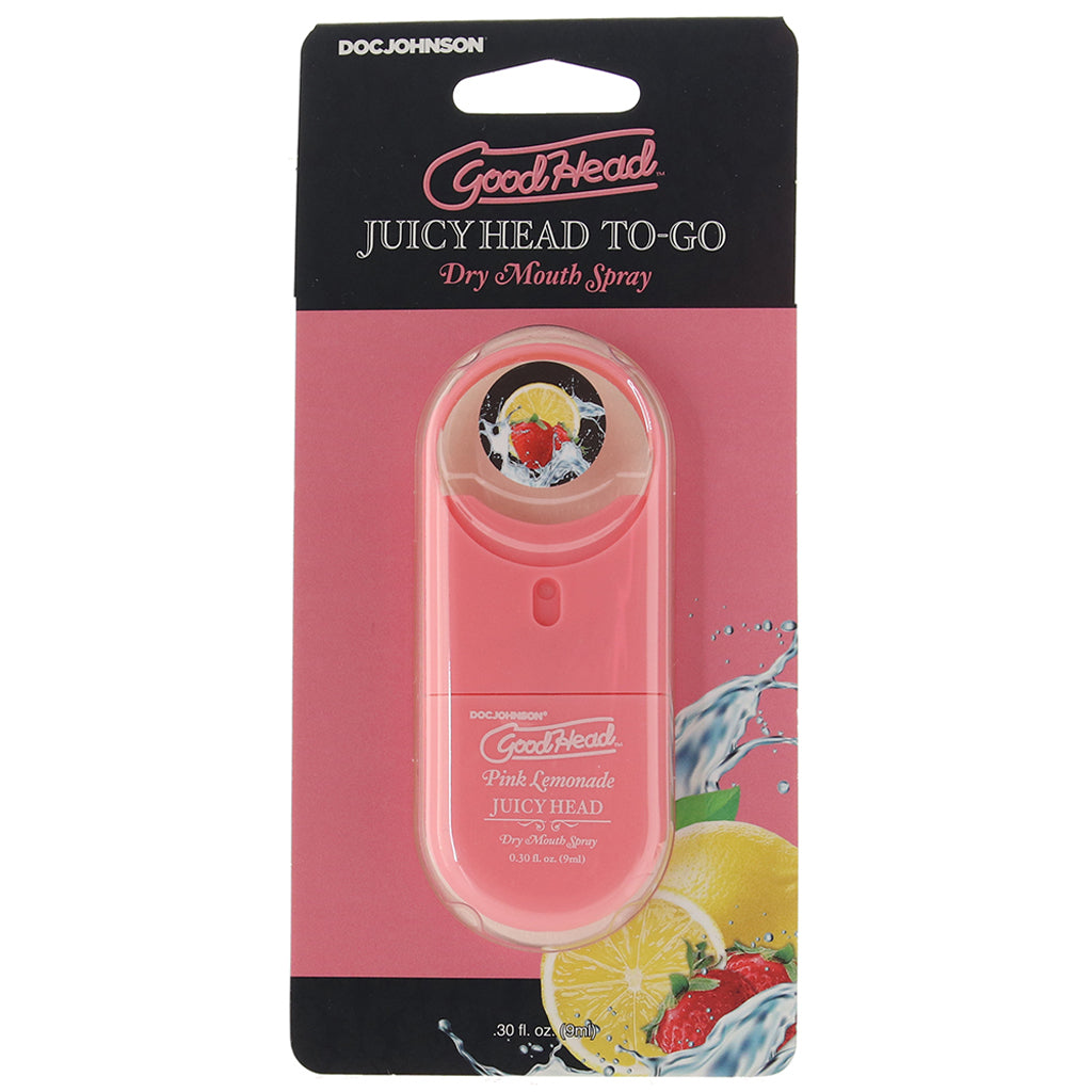 GoodHead Juicy Head Dry Mouth Spray To-Go in Pink Lemonade Lubes and Lotions > Flavored Sex Lubes