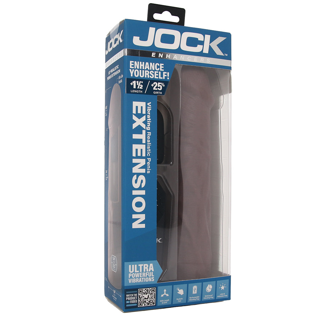 Jock Vibrating Realistic Penis Extender in Dark