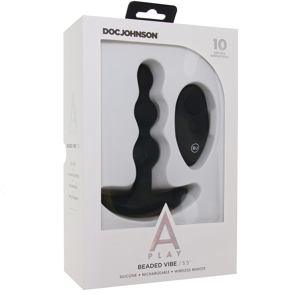 A-Play Beaded 5.5 Inch Anal Vibe in Black Anal Sex Toys > Anal Vibrators