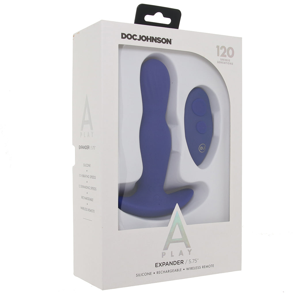 A-Play Expander 5.75 Inch Vibrating Plug in Royal Blue Anal Sex Toys > Anal Vibrators
