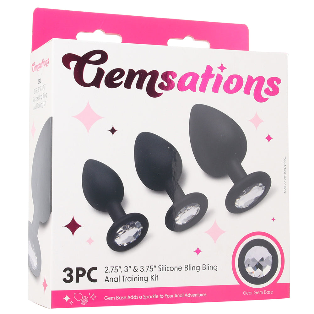 Gemsations Round Gem Silicone Anal Training Kit Anal Sex Toys > Butt Plugs