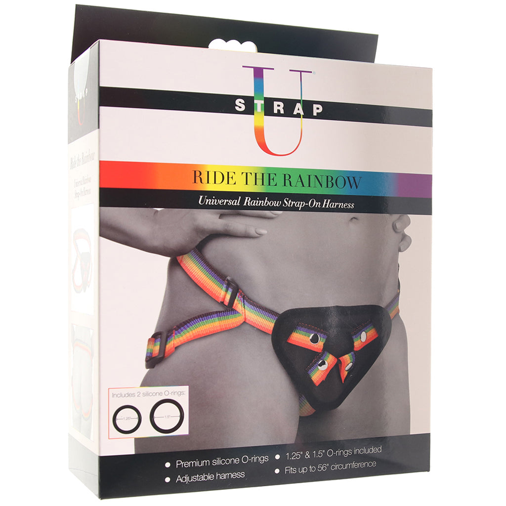 Ride the Rainbow Universal Rainbow Strap-On Harness Dildo Sex Toys > Strap-On and Harnesses