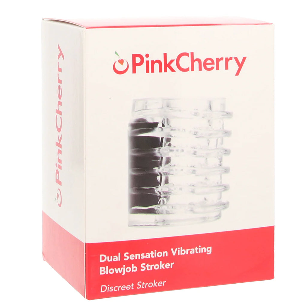 PinkCherry Sensation Vibrating Blowjob Stroker Male Masturbators > Discreet Masturbators