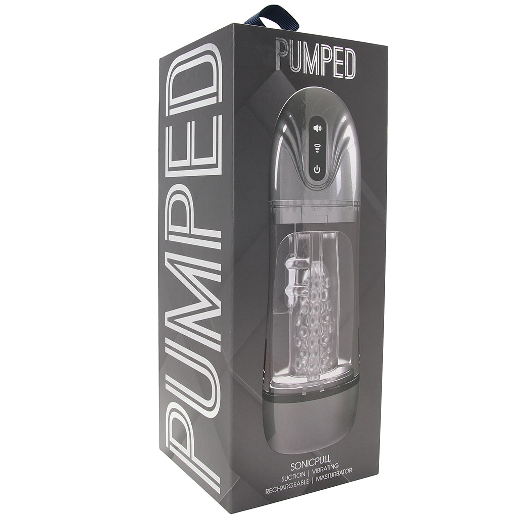 Pumped SonicPull Auto Stroker in Gunmetal Male Masturbators > Auto Strokers
