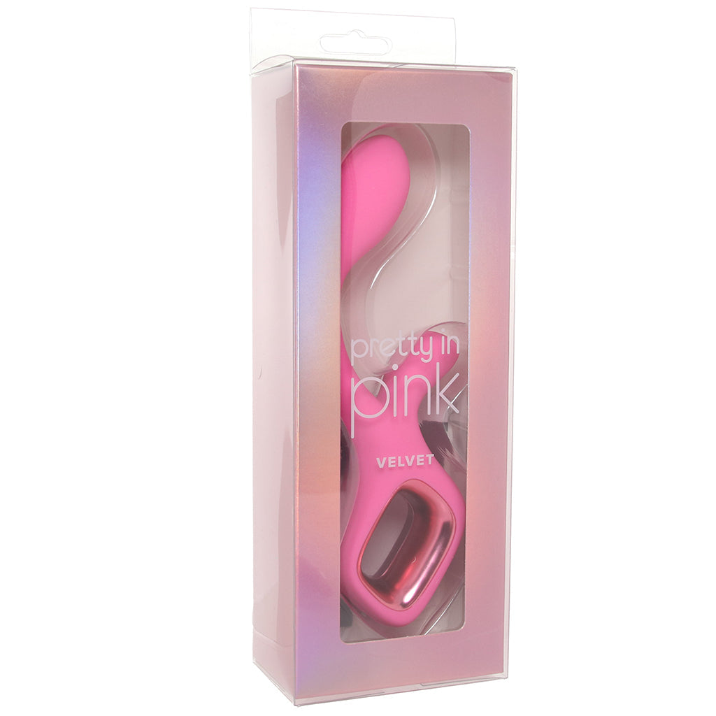 Pretty in Pink Velvet G-Spot Rabbit Vibe Vibrators > Rabbit Vibrators
