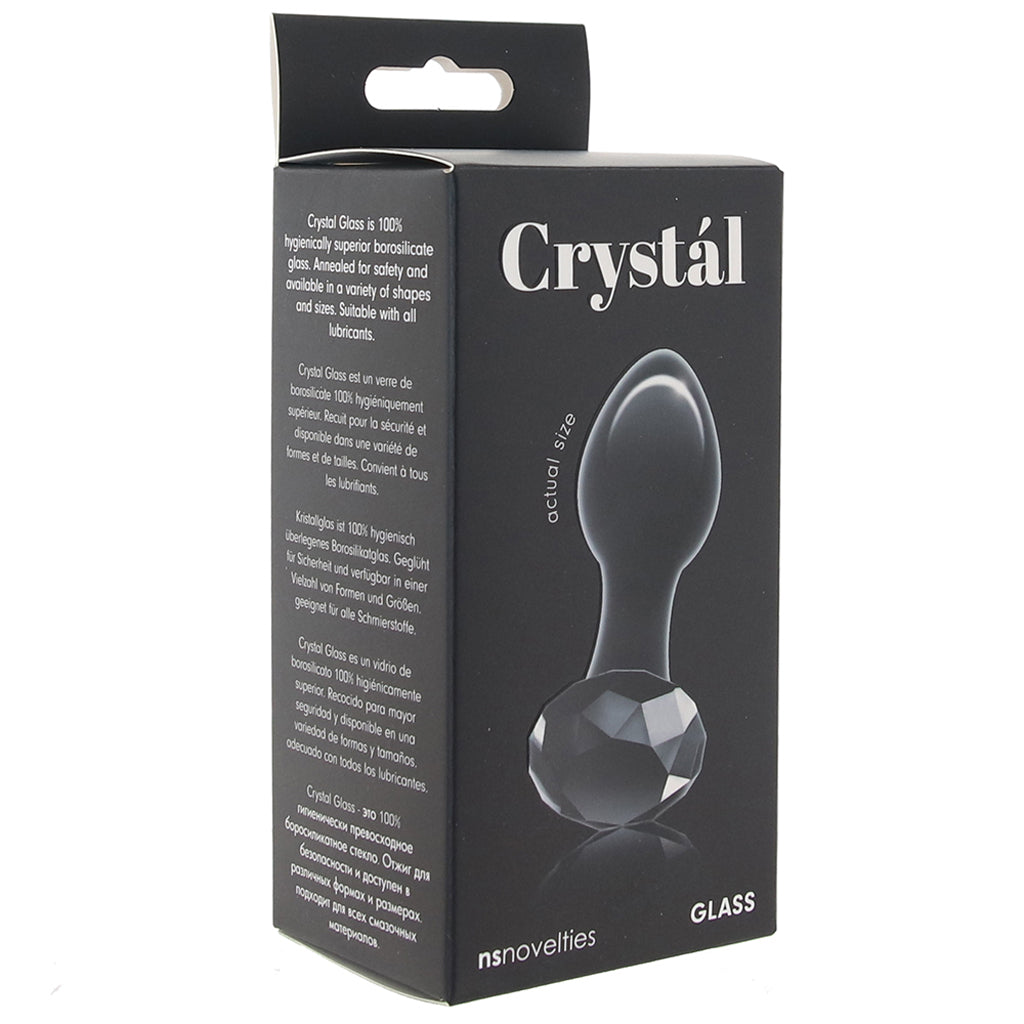 Crystal Glass Gem Plug in Black Anal Sex Toys > Butt Plugs