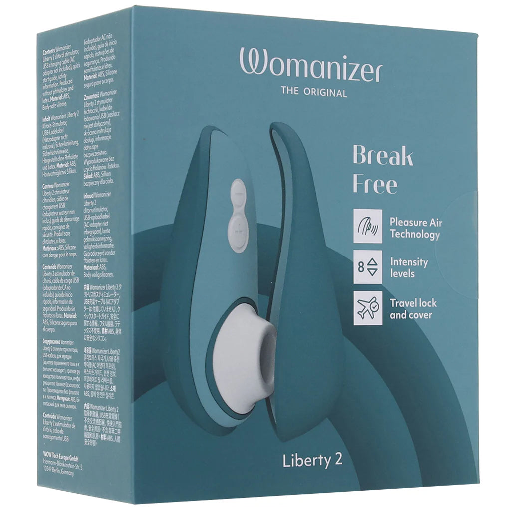 Womanizer Liberty 2 Clitoral Stimulator in Dark Petrol Vibrators > Clitoral Stimulators