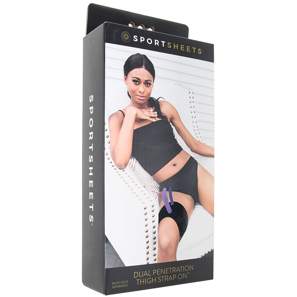 Dual Penetration Thigh Strap On Dildo Sex Toys > Strap-On and Harnesses