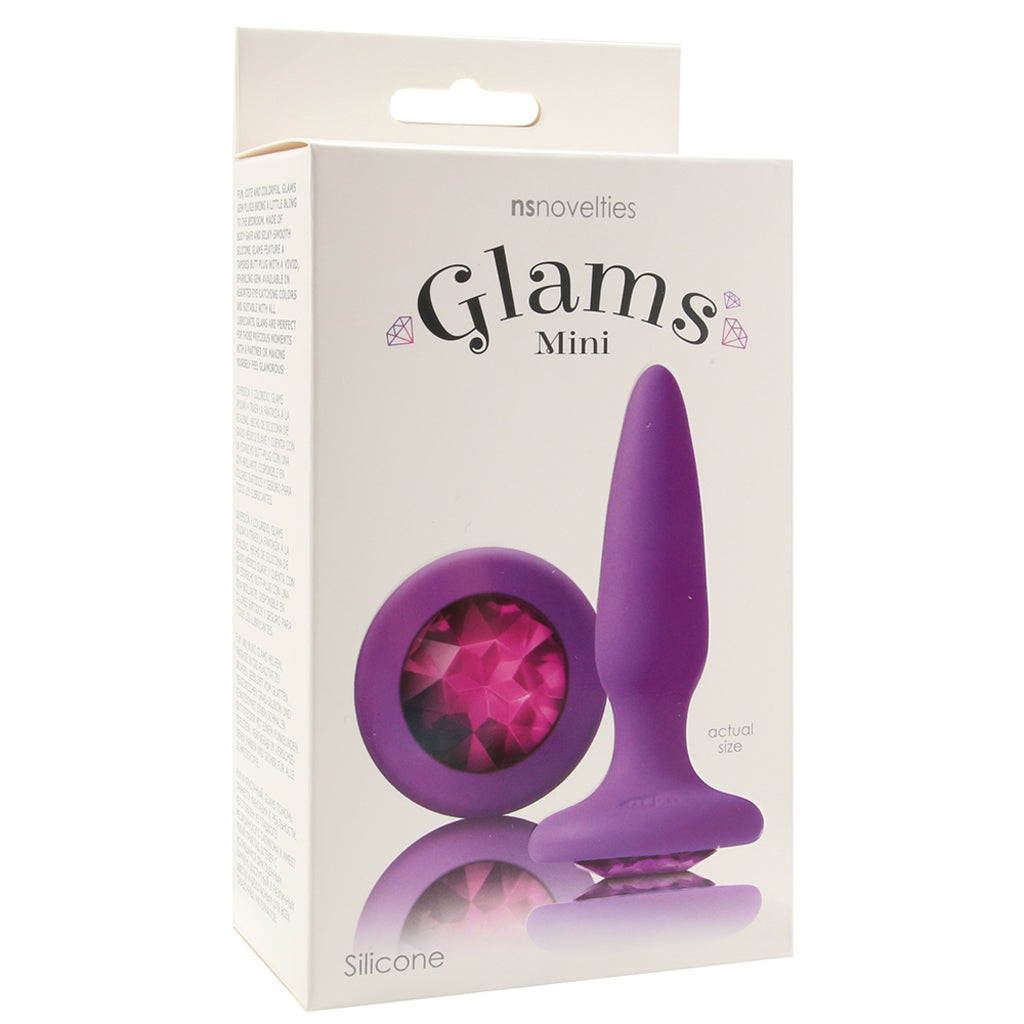 Glams Mini Purple Gem Silicone Butt Plug Anal Sex Toys > Butt Plugs