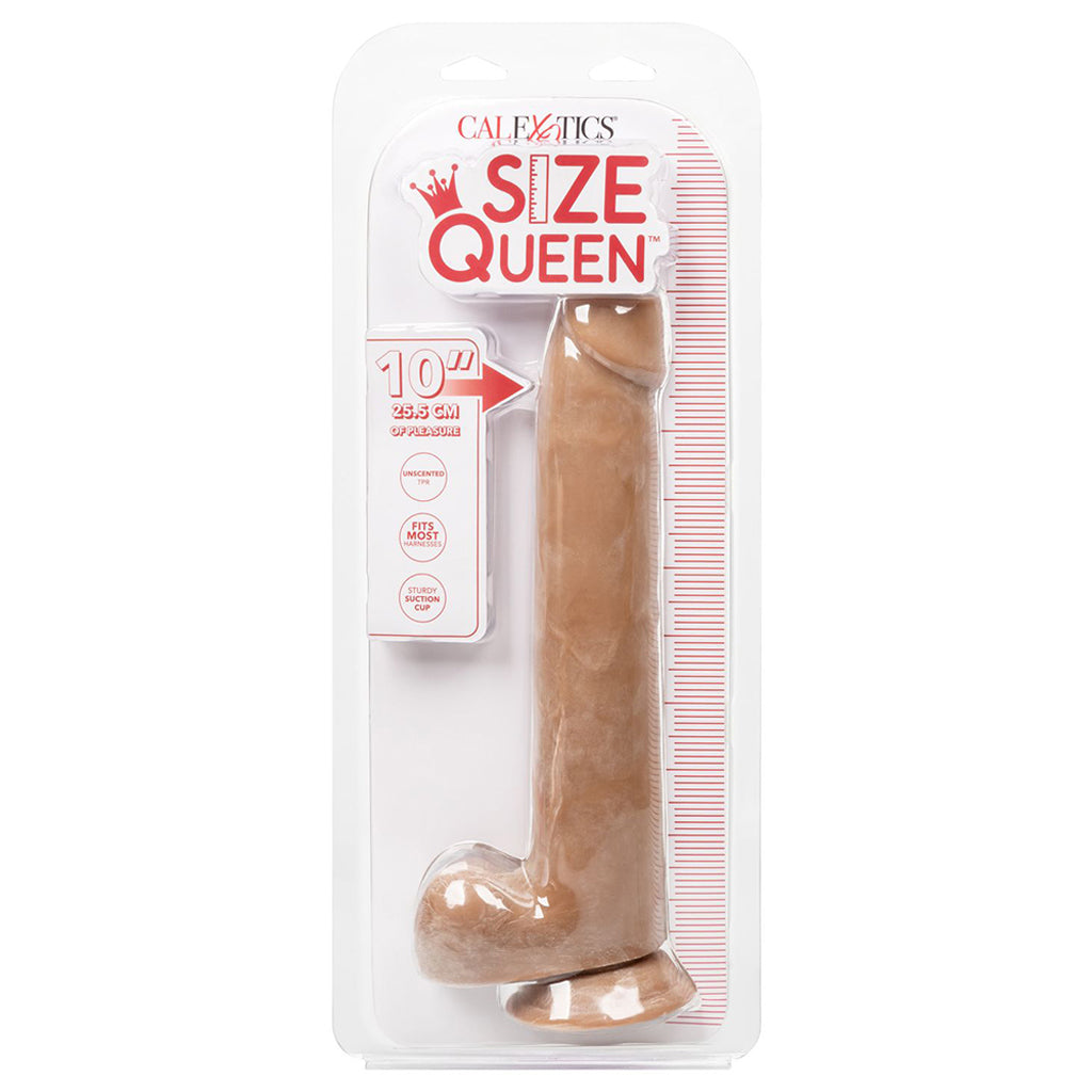 Size Queen 10 Inch Dildo in Brown Dildo Sex Toys > Realistic Dildos