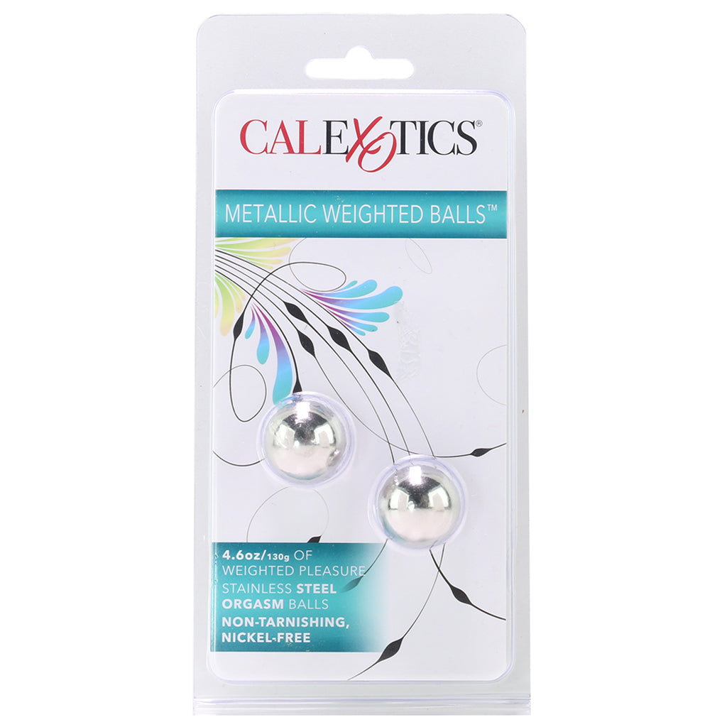 Metallic Weighted Steel Orgasm Balls in Silver Kegel, Ben Wa and Pelvic Health Tools