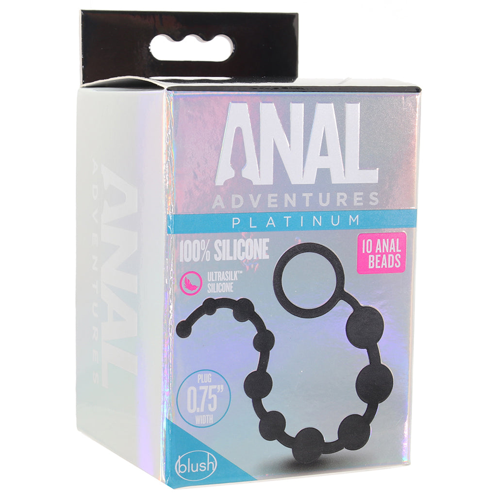 Anal Adventures Platinum Silicone Anal Beads Anal Sex Toys > Anal Beads