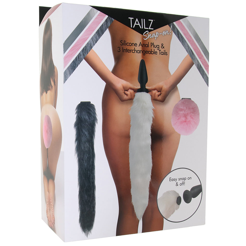 Tailz Snap-On Anal Plug and 3 Interchangeable Tails Set Anal Sex Toys > Butt Plugs