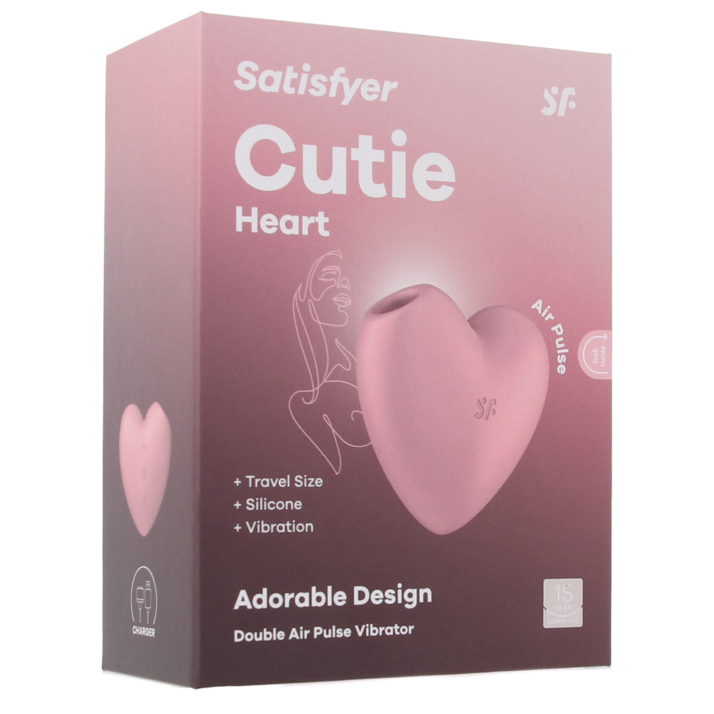 Satisfyer Cutie Heart Air Pulse Stimulator in Light Red Vibrators > Clitoral Stimulators