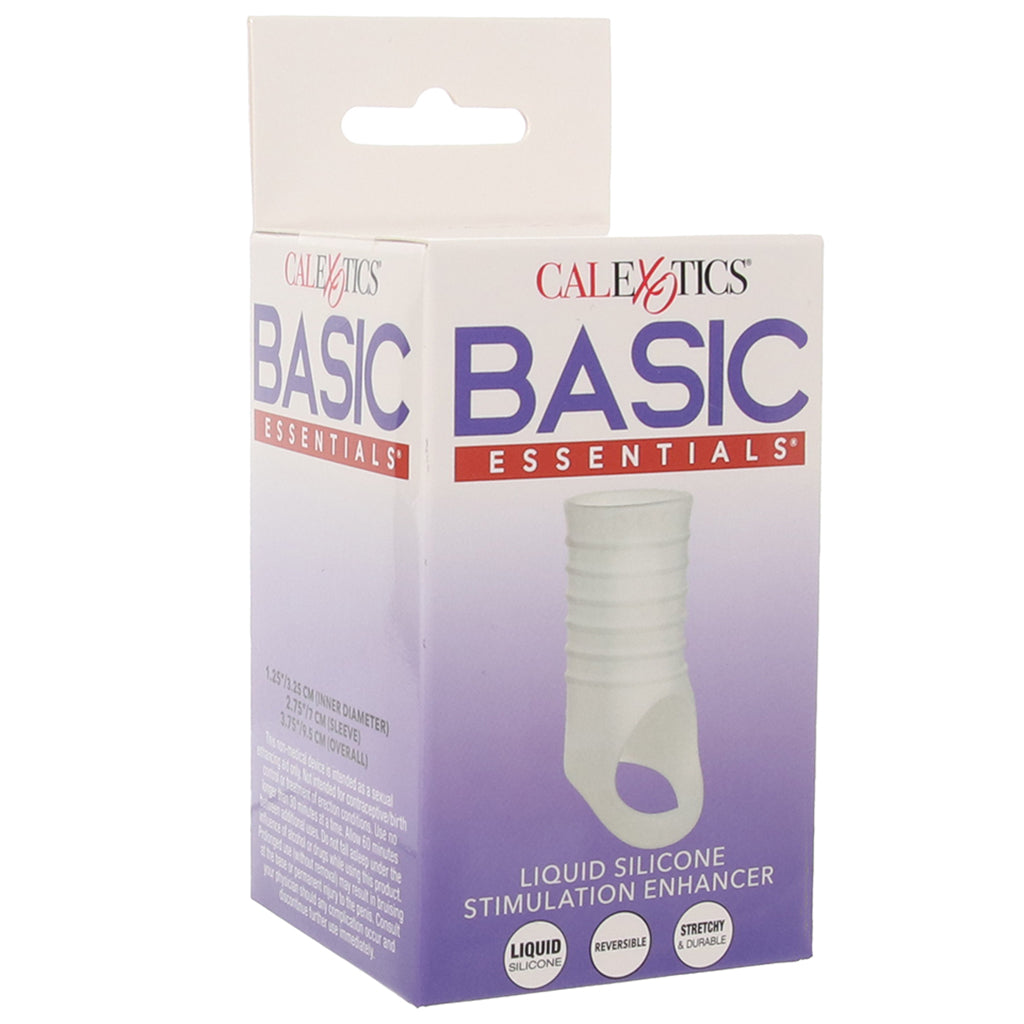 Basic Essentials Stimulation Enhancer Sleeve in Frosted Male Enhancement > Extenders and Sleeves